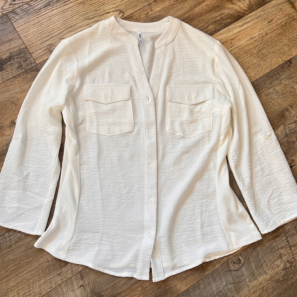 Elegant Cream Button-Down Shirt